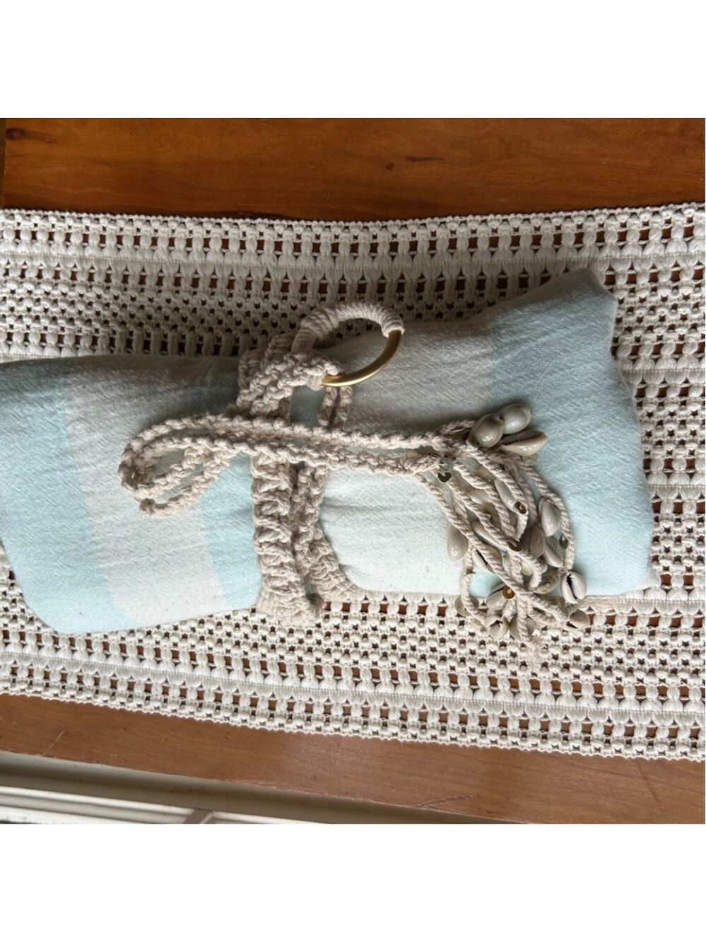 Macrame Carry Strap + Belt Multifunction Multipurpose NEW Handcrafted Natural - Picture 6 of 16